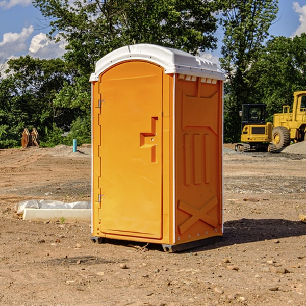 how often are the portable restrooms cleaned and serviced during a rental period in Readington